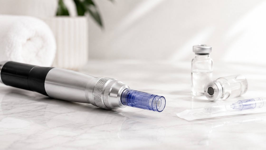 Dermapen microneedling device at Portland Body Clinic Cardiff