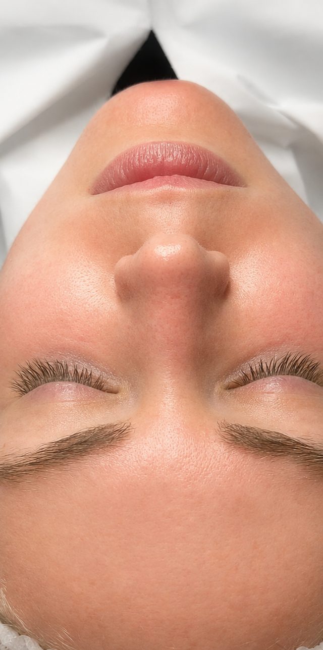 Client's face after Million Dollar Facial treatment at Portland Body Clinic