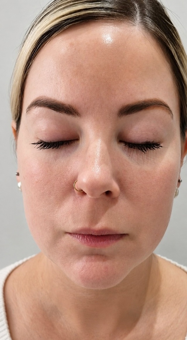 Client's face after Neofound Whitening treatment at Portland Body Clinic